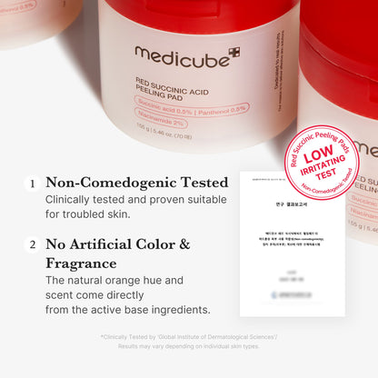 Red Succinic Acid Panthenol Pads